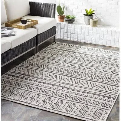 Junie Black Indoor - Outdoor Area Rug Foundstone Rug Size: Runner 2&7x22 x 12&