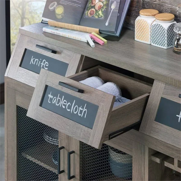 Furniture of America Dalton Transitional Buffet in Chestnut Brown