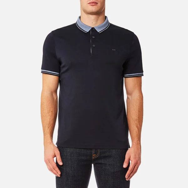 Michael Kors Greenwich Cotton Polo Shirt CB95FY220B - Xs - Blue