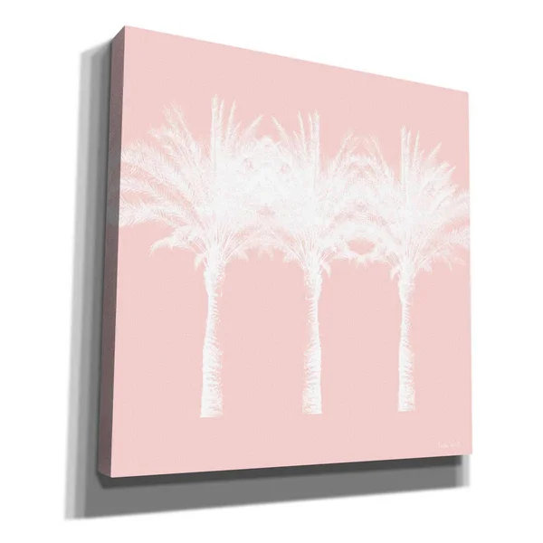 Epic Graffiti 'White and Pink Palm Trees' by Linda Woods, Canvas Wall Art, 18 inchx18 inch, Size: 18 x 18