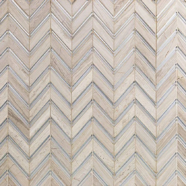 Sample - Royal Herringbone Marble Mosaic Tile