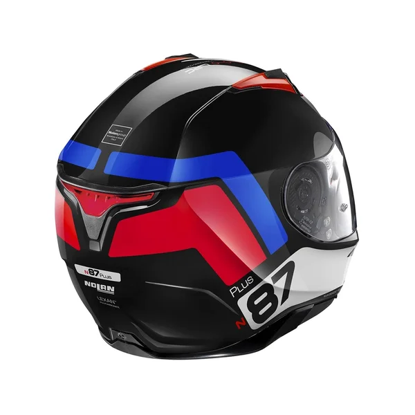 Nolan - Helmet N87 Plus Distinctive N-Com Black, Red, Blue - Size Xs
