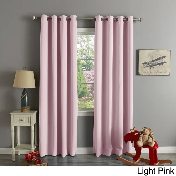 Aurora Home Silver Grommet Top 84-inch Blackout Curtain Pair - 52 x 84 Chocolate