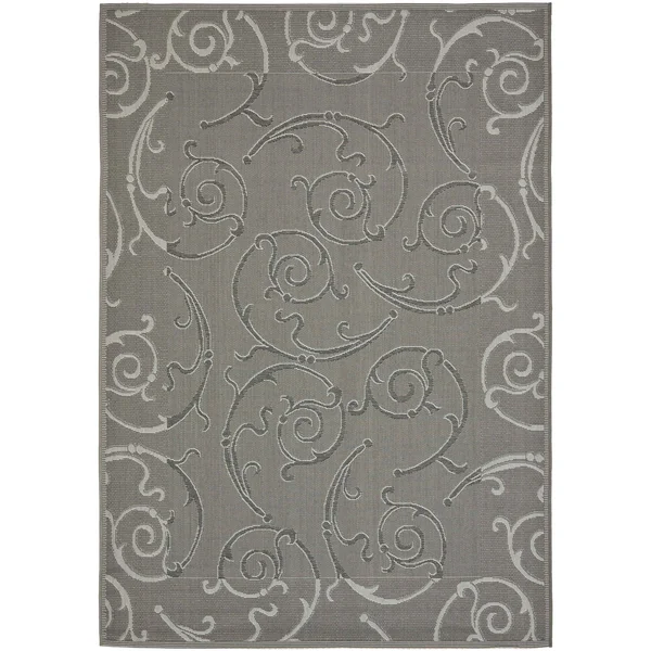 Safavieh CY7108 Courtyard Indoor/Outdoor Rug Dark Beige/Beige, Size: 8 x 11 ft.