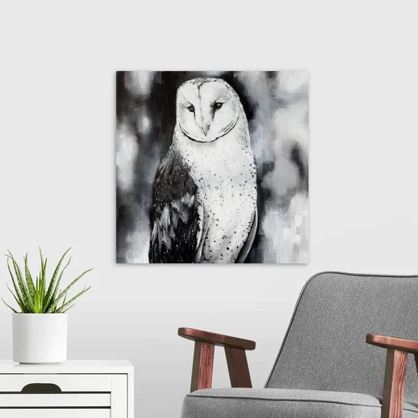 White Owl - Canvas Wall Art, 20x20, Great Big Canvas