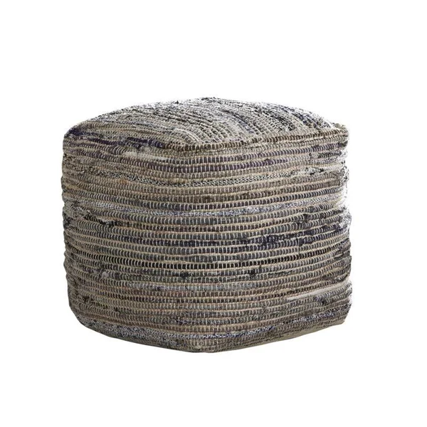 Home Square (Set of 2) Cylinder Pouf in Natural
