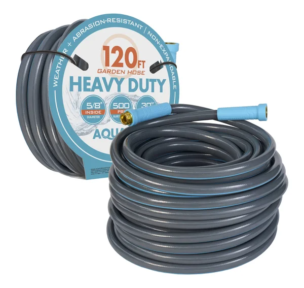Aqua Joe AJHD120-58 Heavy Duty Garden Hose, 120 ft, 5/8 in, Kink Resistant