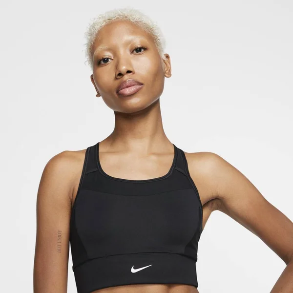 Nike Women's Swoosh Pocket Sports Bra - Small, Black