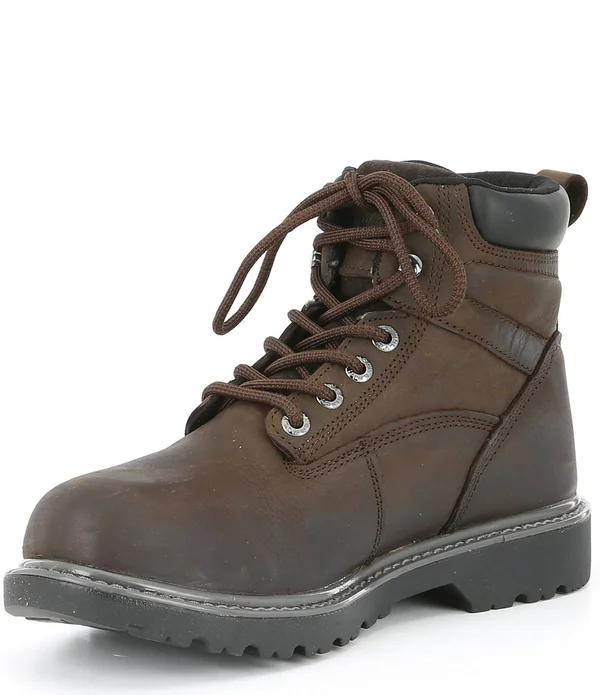 Wolverine Men's Floorhand 6in Waterproof Work Boot - Dark Brown - 11.5 EW