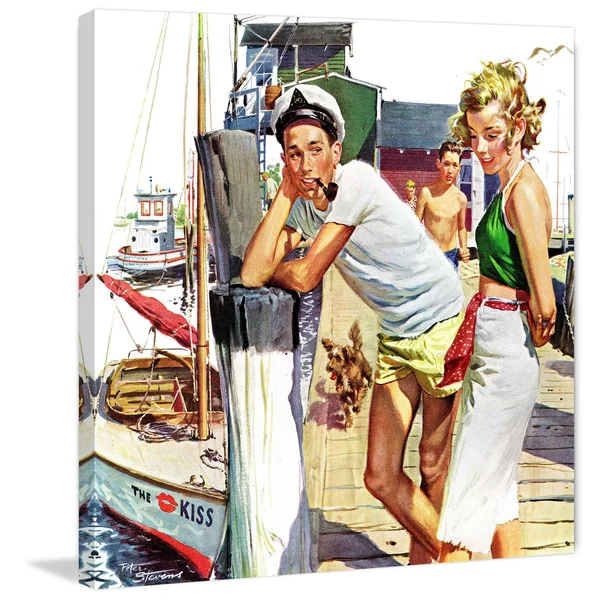 Marmont Hill - Checking Her Out Painting Print on Wrapped Canvas - 40x22 x 40x22