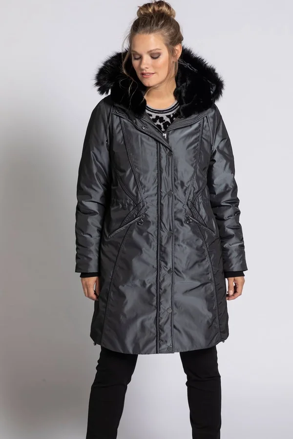 Plus Size Jacket - Woman, Grey, Size: 24/26, Polyester, Ulla Popken