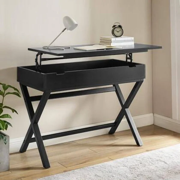 Linon Peggy Lift Top Desk, Black