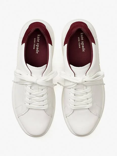 Kate Spade Lift Sneakers, Optic White/Grenache - 8