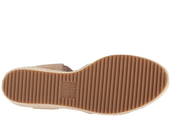 Eileen Fisher Willow 3 (Light Gold Metallic Suede) Women's Wedge Shoes