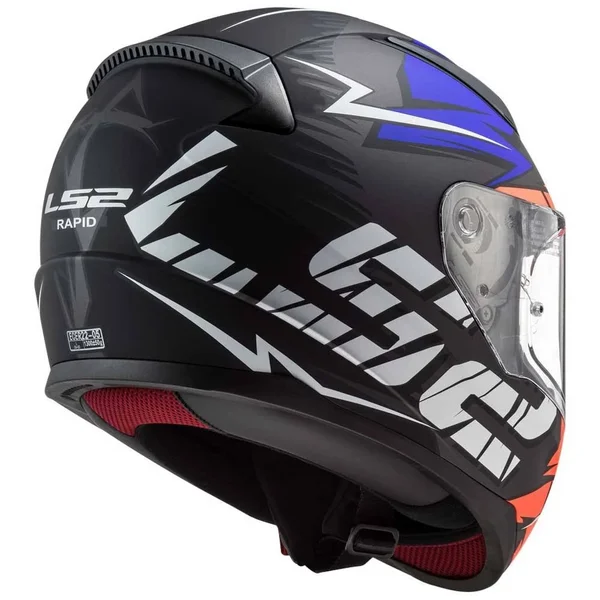 LS2 FF353 Rapid Cromo Helmet, black-red-blue, Size Xs