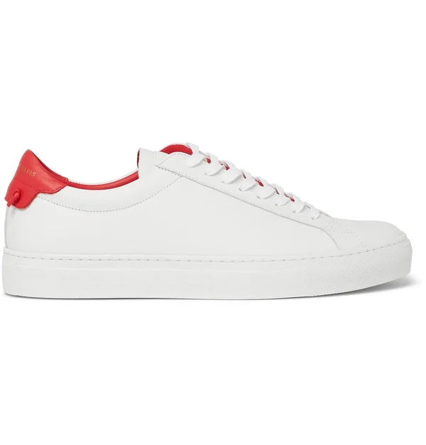 Givenchy - Men Urban Street Leather Tennis Sneakers White/Red 45