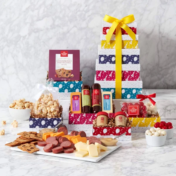 Premium Happy Birthday Gift Tower - Hickory Farms