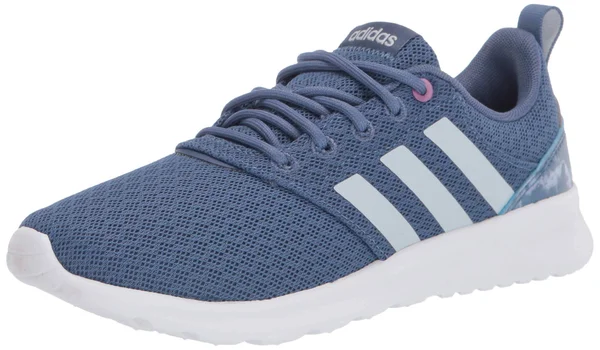 adidas - womens, QT Racer 2.0, Crew Blue/Halo blue/cherry Metallic, 5.5