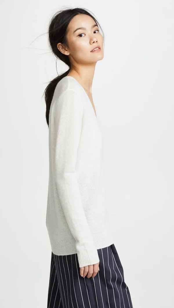 Theory Adrianna Cashmere Sweater Ivory P