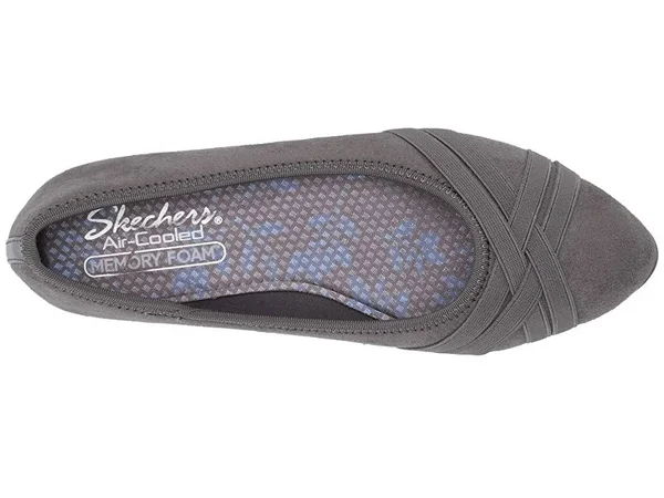 Women's Skechers Cleo Lane Change Flat - Size: 5.5, Charcoal