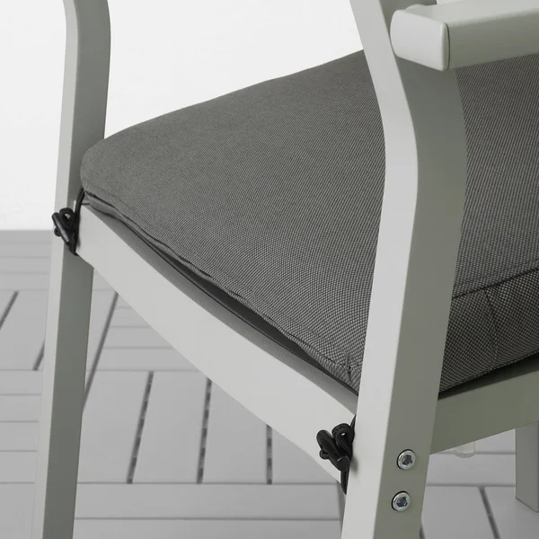 IKEA - SJ腖LAND Table and 4 Armchairs - Outdoor, SJ腖LAND Dark gray/Fr鰏鰊/Duvholmen Dark Gray, 61 1/4x35 1/4