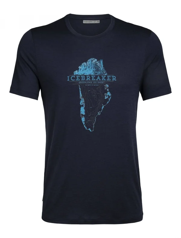 Icebreaker Mens Tech Lite SS Crewe Greenland Crest