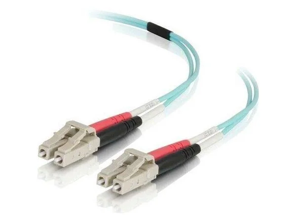 C2G 8M LC-LC 50/125 Duplex Multimode OM4 Fiber Cable - Aqua - 26ft