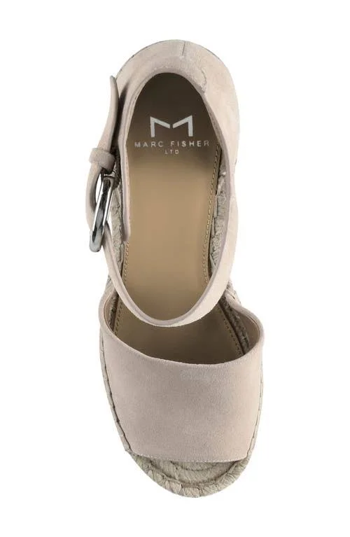 Marc Fisher Ltd Alida Espadrille Platform Wedge, Size 10 in Light Nude at Nordstrom Rack