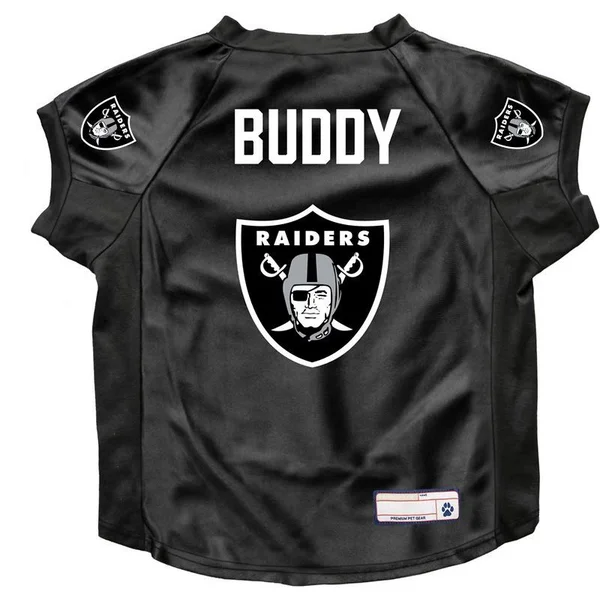 Littlearth NFL Personalized Stretch Dog & Cat Jersey, Las Vegas Raiders, Big Dog