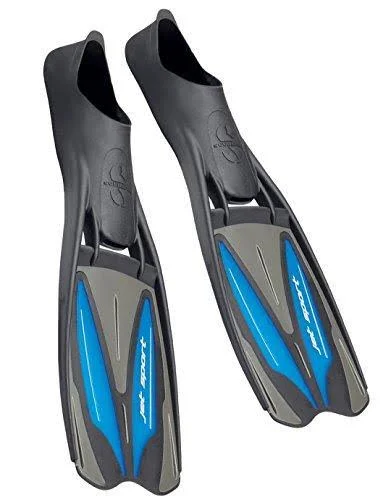 ScubaPro Jet Sport Full Foot Fins (Black - Gray, Medium)