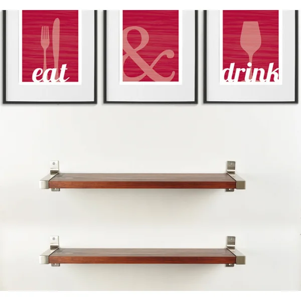 BrandtWorks Modern Industrial Wall Shelf - Set of 2