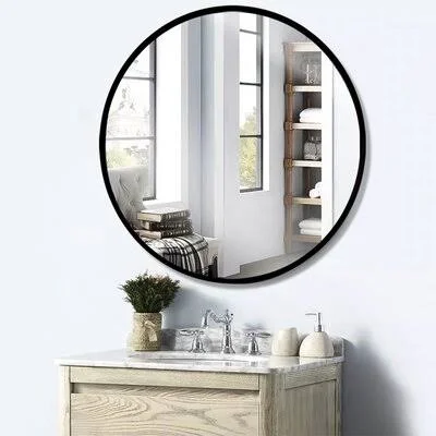 Ostler Wall Circle Mirror Large Round Farmhouse Circular Mirror for Wall Decor Big Bathroom Make Up Vanity Mirror Entryway Mirro