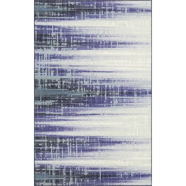 Mohawk Home Kaven Navy 6 ft. x 9 ft. Abstract Area Rug - Blue