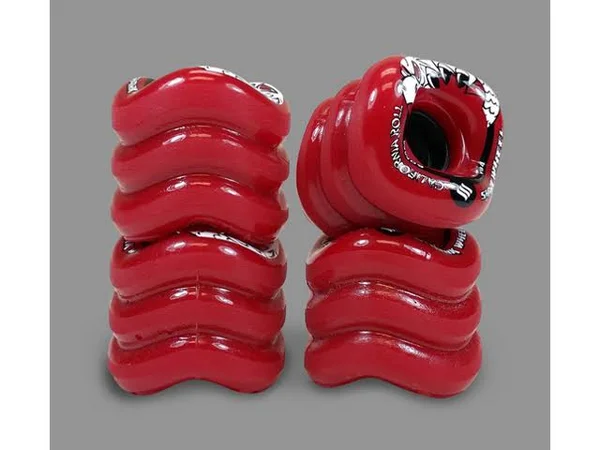 Shark Wheel California Roll 60mm 78A Small Skateboard Wheels, Red