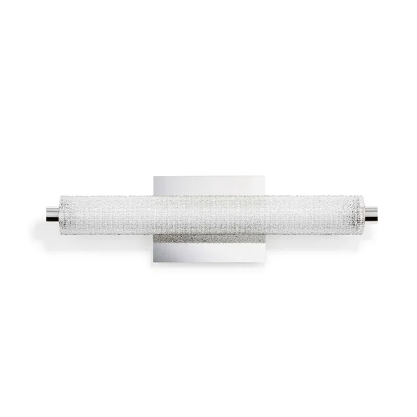 Ronan 20x22 LED - Dimmable, Vanity Light, 3000K Warm White, Chrome, Crystal-Like Textured Glass, Contemporary Transitional, Verti