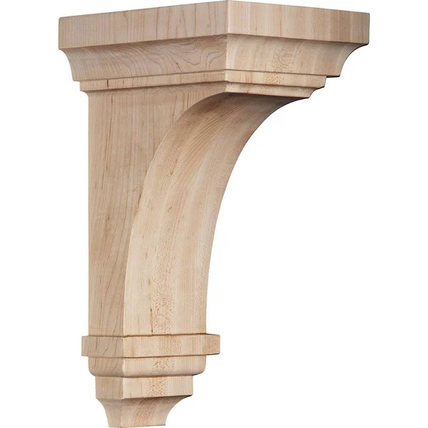 6 inchw x 6 3/4 inchd x 12 inchh Large Jefferson Wood Corbel, Maple