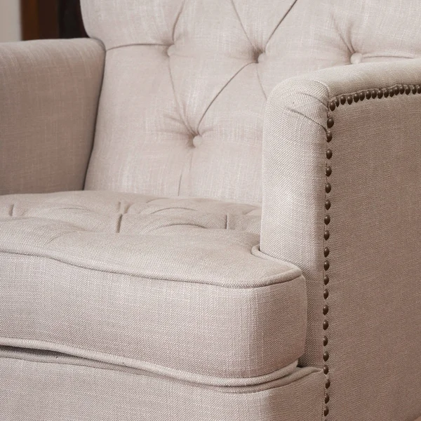 Christopher Knight Home Malone Beige Club Chair, Blue