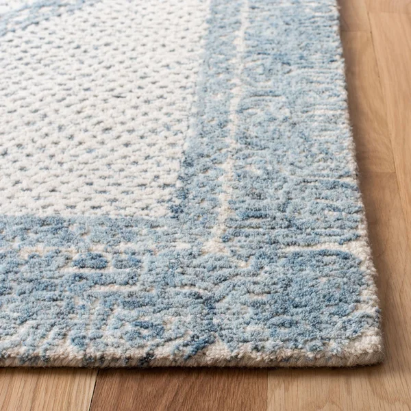 Safavieh 8& x 10& Abstract ABT345M Ivory, Blue Rug