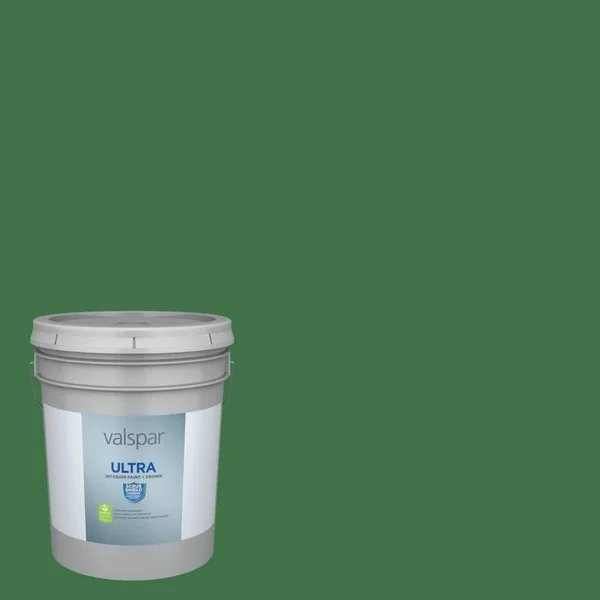 Valspar Ultra Semi-Gloss Vegas Green 6009-7 Interior Paint (5-Gallon), 6009-7-935309