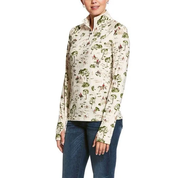 Ariat Ladies Lowell 2.0 1/4 Zip XL Banyan Bark