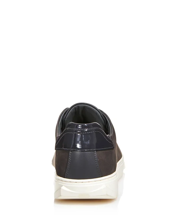 Salvatore Ferragamo Men's Leather Low-top Sneakers Blue