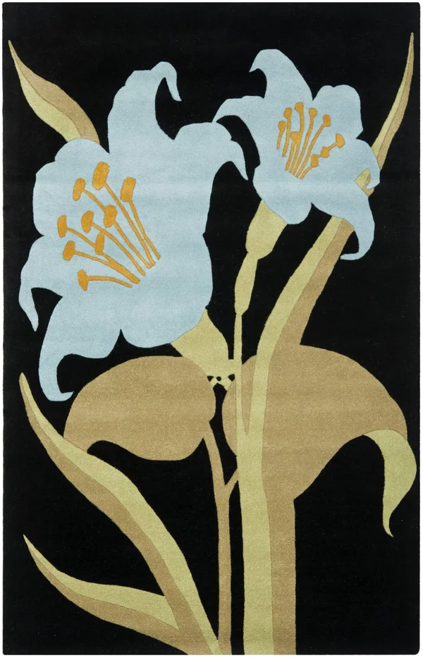 Safavieh Soho SOH792A 3&6x22 x 5&6x22 Black - Blue Area Rug