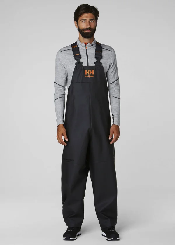Helly Hansen Storm Rain Bib - Orange/Black - XL