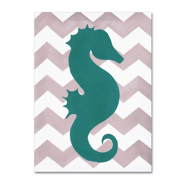 Trademark Fine Art Ali15735-C1419Gg Artpoptart 'Seahorse' Canvas Art, 1