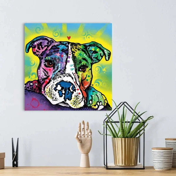 The Baby Pit Bull - Canvas Wall Art, 16x16, Great Big Canvas