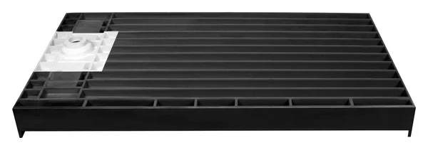 Tile Redi Single Threshold Shower Base with Designer Grate - Bronze