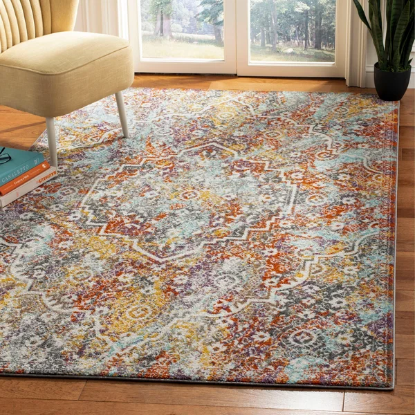 Safavieh Madison 900 MAD946G 6& x 9& Light Grey - Light Blue Rug