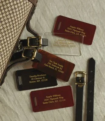 Personalized Lucite Luggage Tags
