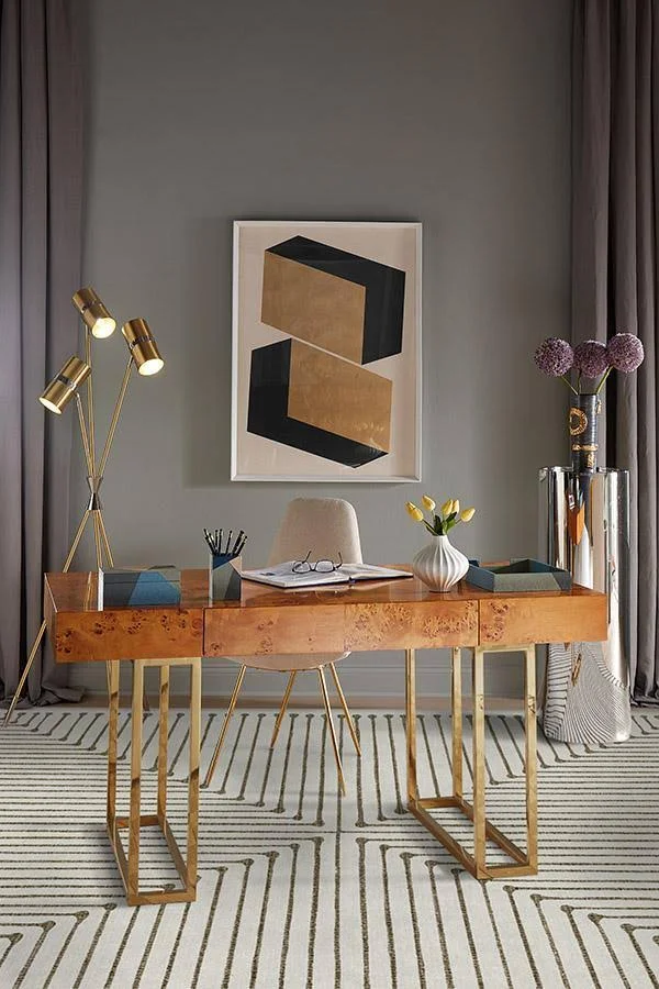 2.5&x7&, Machine Washable Area Rug, Kid & Pet Friendly, Indoor Rug, Jonathan Adler Inkdrop Camel & Ivory Rug, Rugga