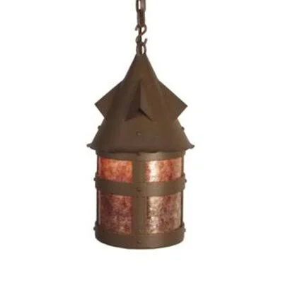 Bayview 1-Light Outdoor Hanging Lantern Loon Peak Finish: Rust - Shade Type: White Mica